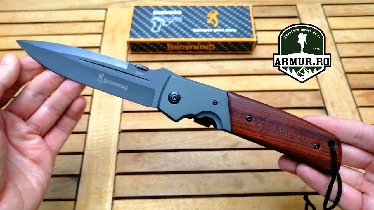 Briceag Browning DA52 Tactical Folding Knife Unboxing Big Pocket knife