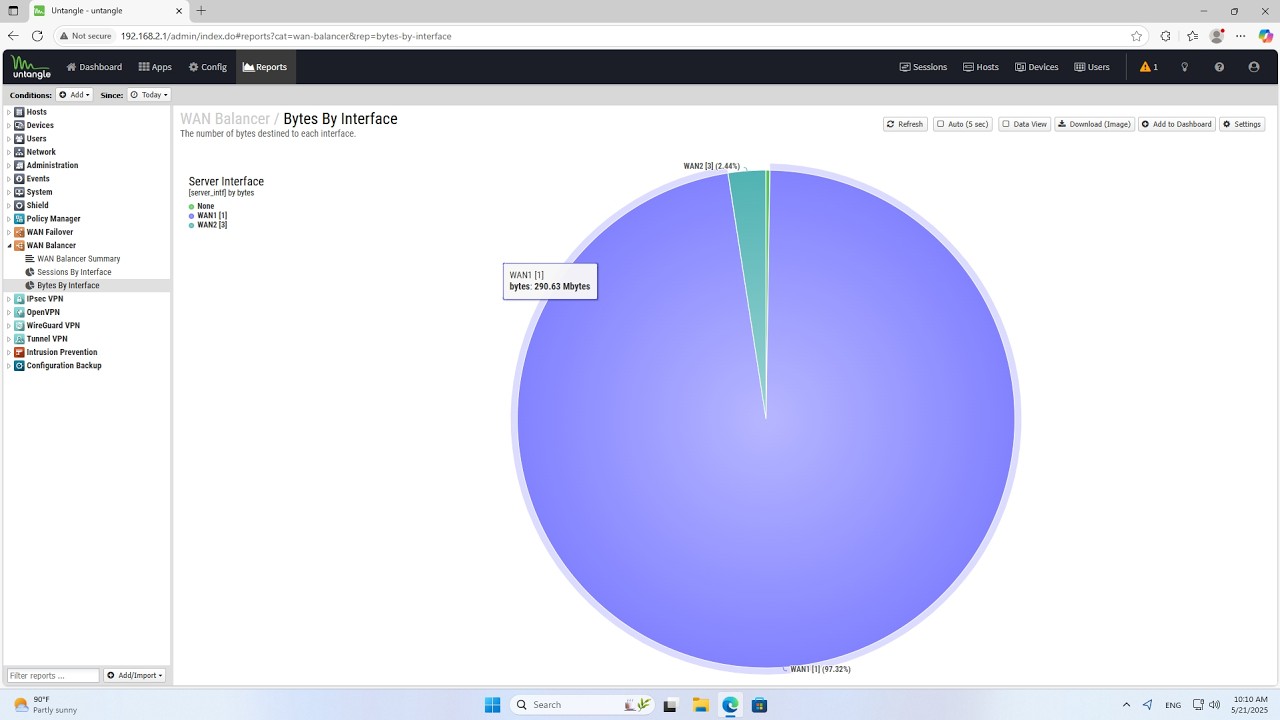 How to connect 2 Internet lines on Untangle Firewall