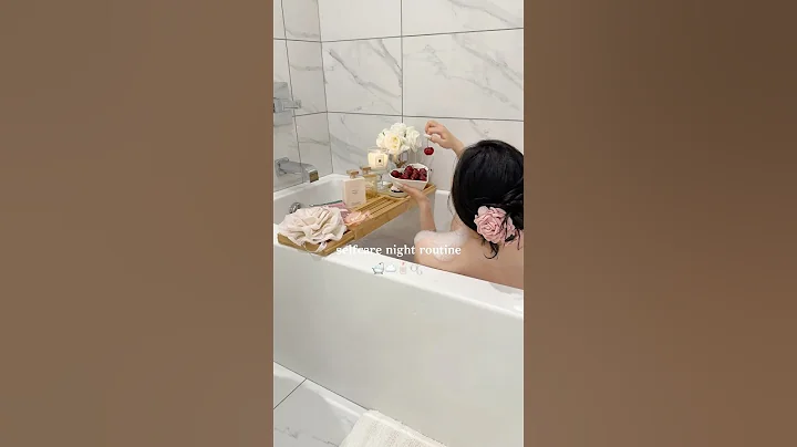 Selfcare night routine 🛁🫧☁️🧴#skincare #selfcare #bath #nightroutine #asmr #aesthetic #unwind
