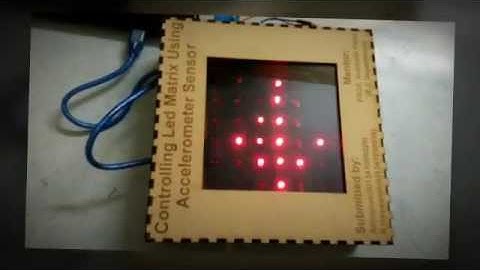 Controlling LED Matrix Using Accelerometer Sensor