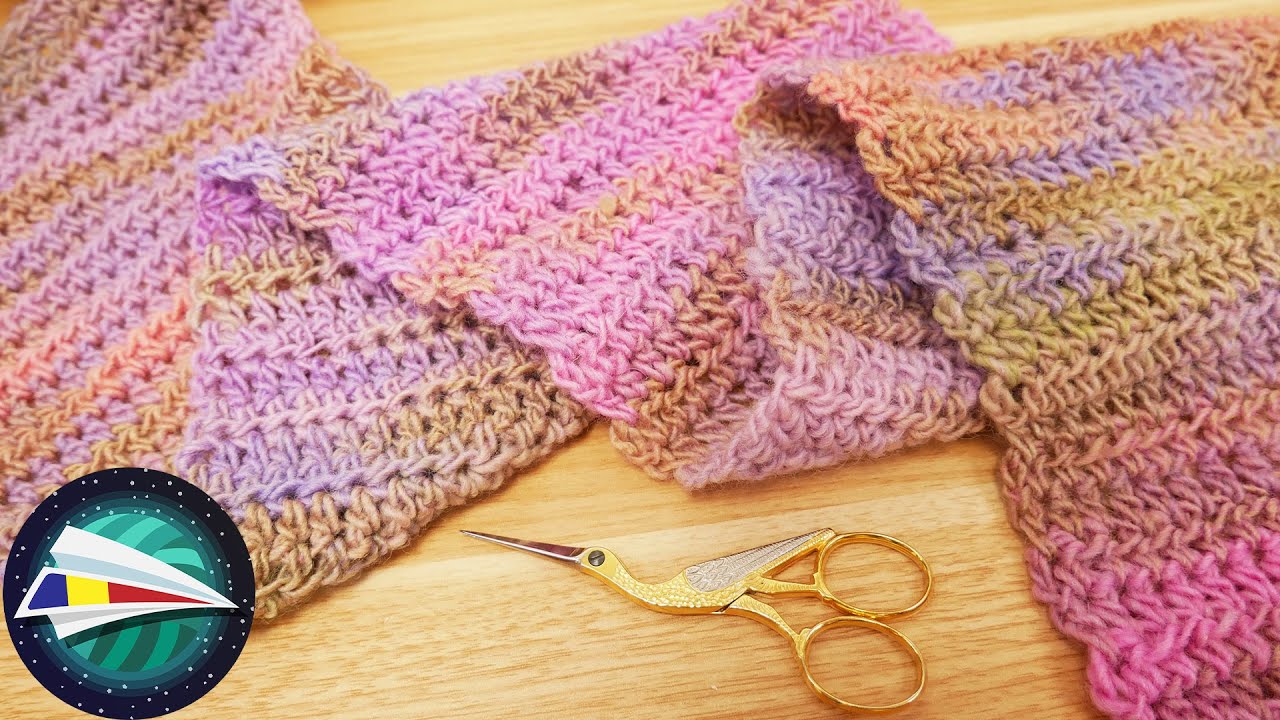 Învățăm că croșetăm un fular | Croșetăm cu piciorușe mari reduse| Fular de toamnă | Simplu