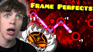Reacting To The HARDEST Geometry Dash Levels With FRAME PERFECT COUNTERS!