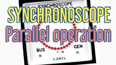 Synchronoscope method parallel operation of Alternator