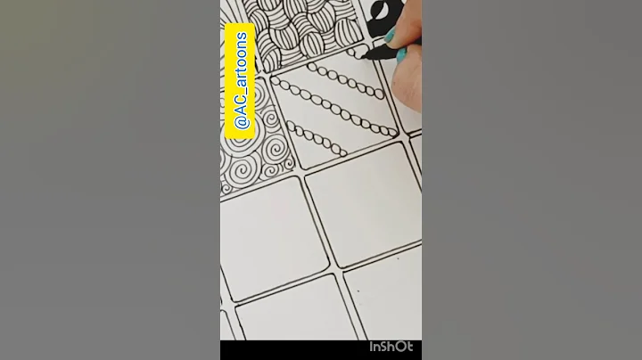 Zentangle art, easy zentangle pattern #shorts #youtubeshorts #zentangleart #zentangle #doodleart