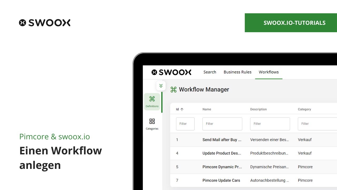 Einen Workflow anlegen | Workflow Engine | swoox.io Tutorials - YouTube