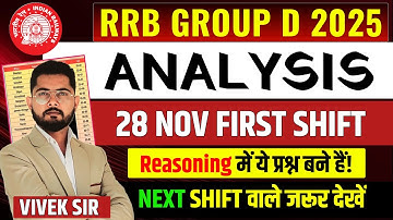 RRB Group D Exam Analysis 2025 Today | Group D Review All Shifts | Coding Decoding PYQs #rrbgroupd