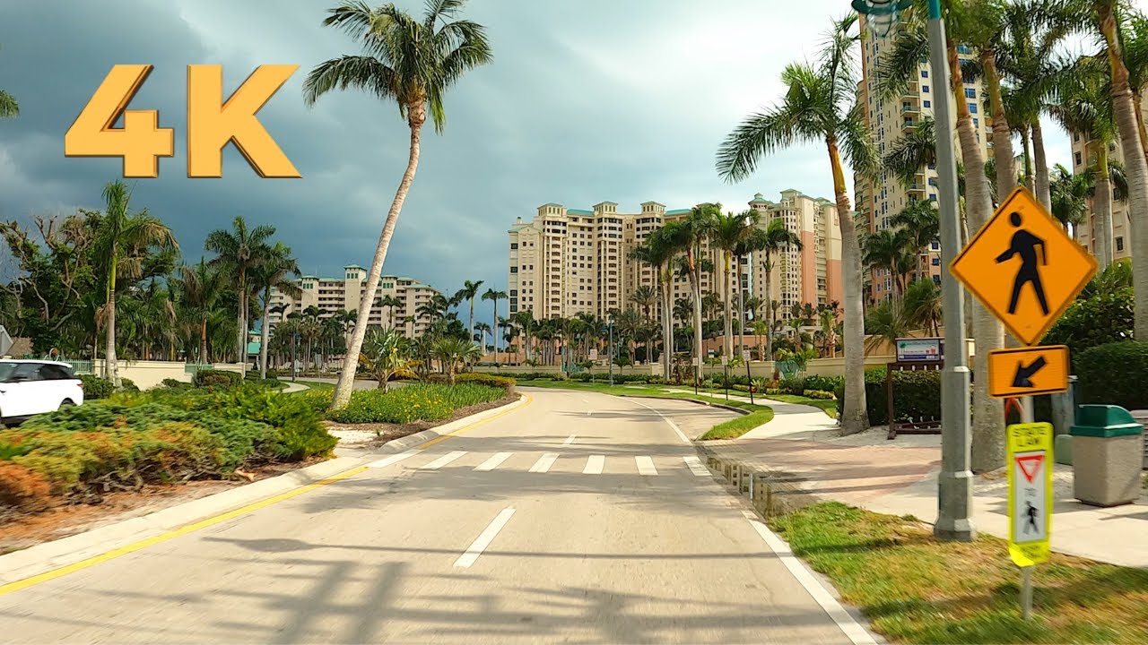 Driving the South End of Marco Island, Florida to Caxambas Boat Park