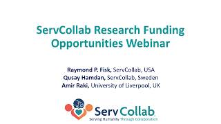 ServCollab Research Funding Opportunities Webinar - February 4, 2026