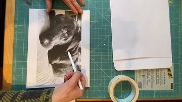 Transfer image onto scratchboard