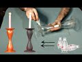 Soda Şişesinden Şamdan, Mumluk yapımı & DIY Candlestick from Mineral water Bottle