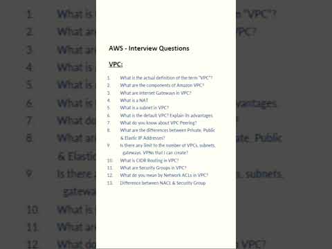 Aws Interview questions