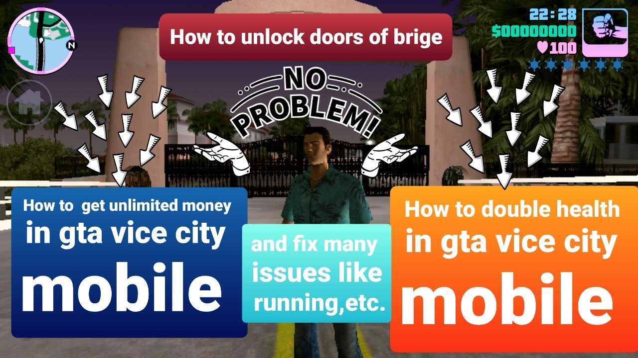 How to get unlimited money in gta vice city mobile/how to double health