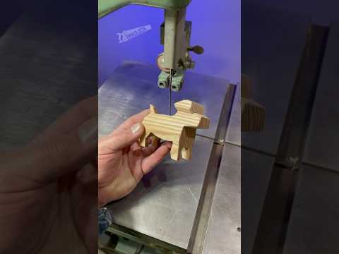 Freehand wooden dog on #bandsaw 🪵🐶 #woodworking #woodenart #woodenart #bandsawcowboy #dog #dogs