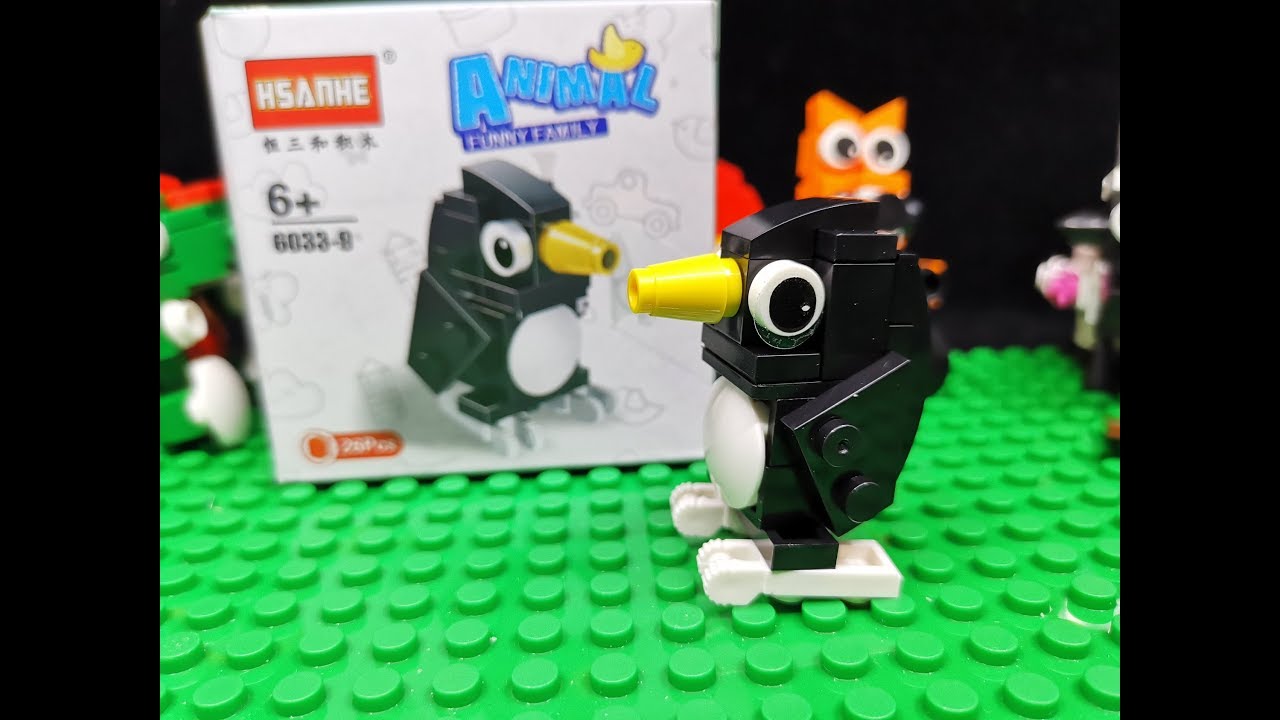 unboxing HSANHE 6033-9 Animal Funny Family 9 of 10 恒三和,積木 (000932)