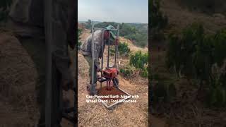 Gas-Powered Earth Auger with Wheel Stand | Tool Showcase
