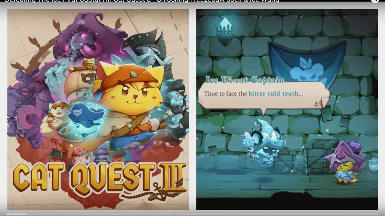 Defeating The Ice Pirat Captain in Cat Quest 3 - Unlocking Freezepaw spell & Ice Wand