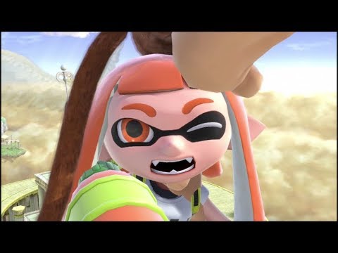 スマブラSP　しずえ　Wii fit トレーナー　ガール　ベヨネッタ  Z軸バグ天井強打＆ふみつけられモーション