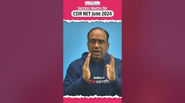 Success Mantra for CSIR NET June 2024 Exam | Dr Ashish Gupta #csirnet2024 #shorts