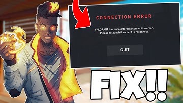 How to fix valorant connection error | valorant has encountered a connection error