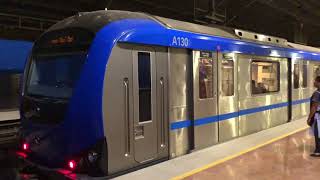 First Time Chennai Central Metro Departs From St Thomas Mount Metro Chennai Metro