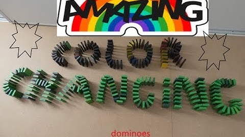 amazing color changing dominoes !!