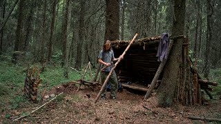 БУШКРАФТ .ОБУСТРОЙСТВО ЛАГЕРЯ В ЛЕСУ .ЛЕСНОЕ УКРЫТИЕ    Ч.2  / Bushcraft. Forest shelter