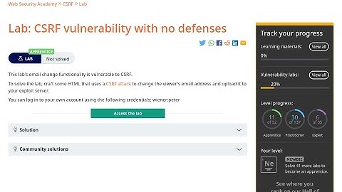 Web Security Academy | CSRF | 1 - No Defenses