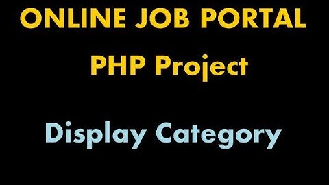 Online Job Portal Project In PHP - Php Project Tutorial (Hindi) - 18
