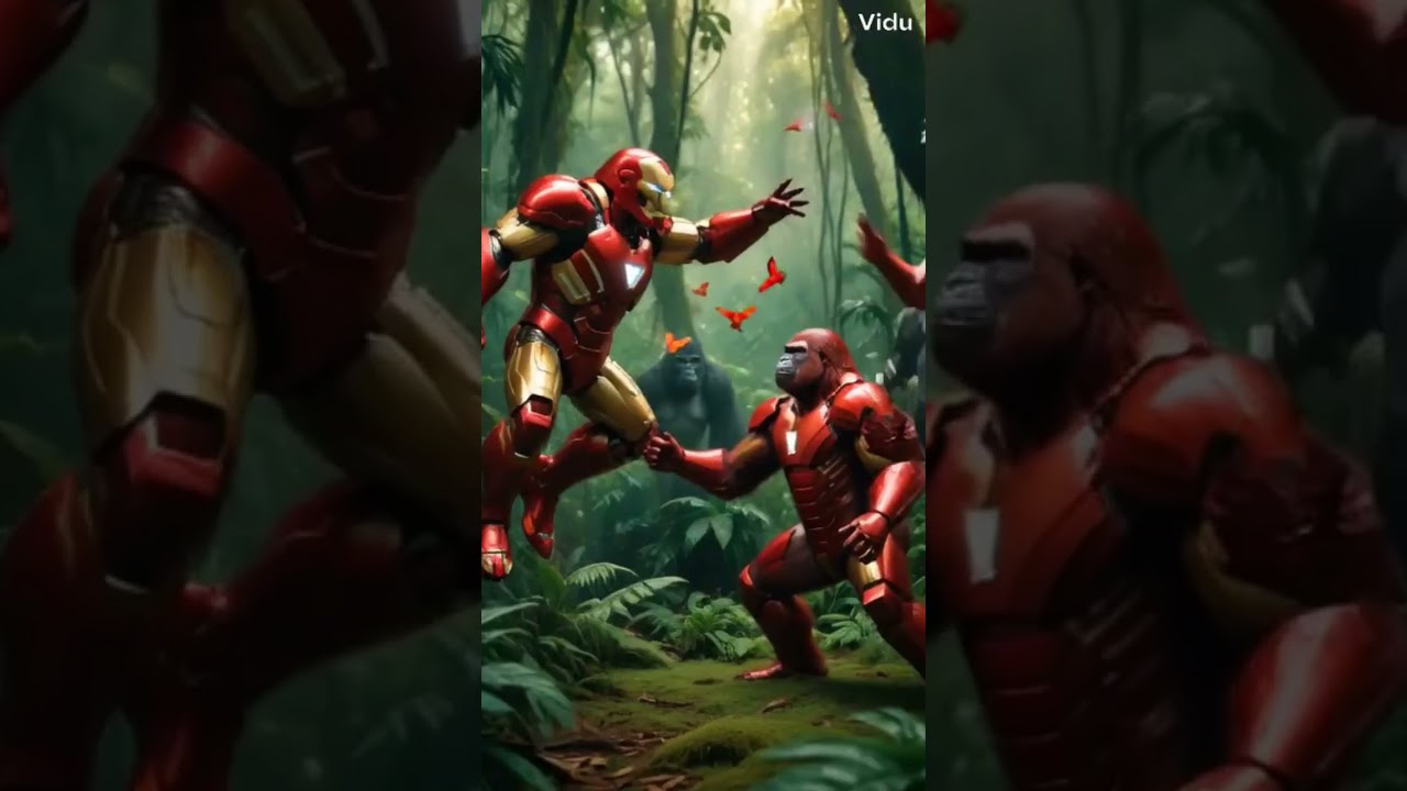 Iron Man Gorilla fight