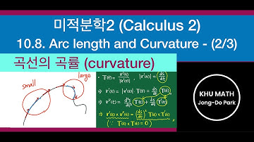 [미적분학2] 10.8절 (2/3) - 곡선의 곡률 (curvature)