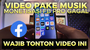 GAGAL Monetisasi Gara-gara Musik - Apakah bisa Pakai Musik dalam video Reels FB Pro? Gajian FB Pro