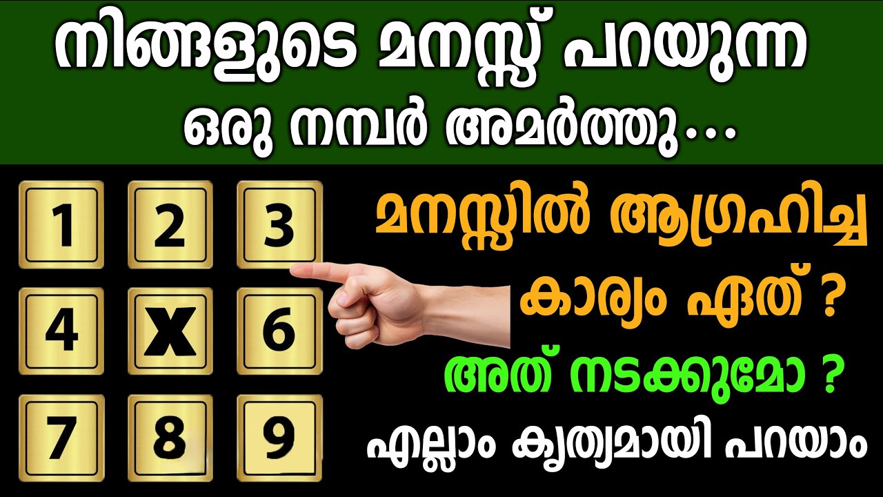 മനസ്സ് പറയുന്ന ഒരു സംഖ്യ തൊടു മനസ്സിലുള്ള കാര്യം നടക്കുമോ എന്ന് കൃത്യമായി പറയാം,thodukuri,തൊടുകുറി
