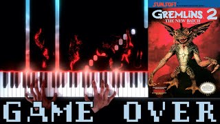 Gremlins 2: The New Batch (NES) - Game Over - Piano|Synthesia