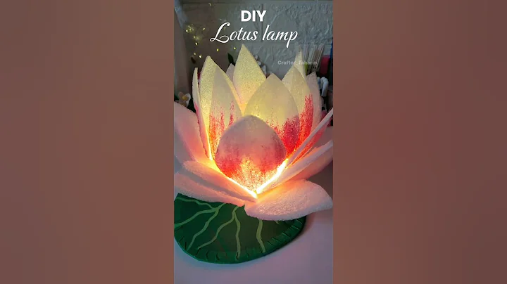 DIY Lotus lamp 🪷 #shorts #diy #craft #art #viralshort #bottlecraft #lotus