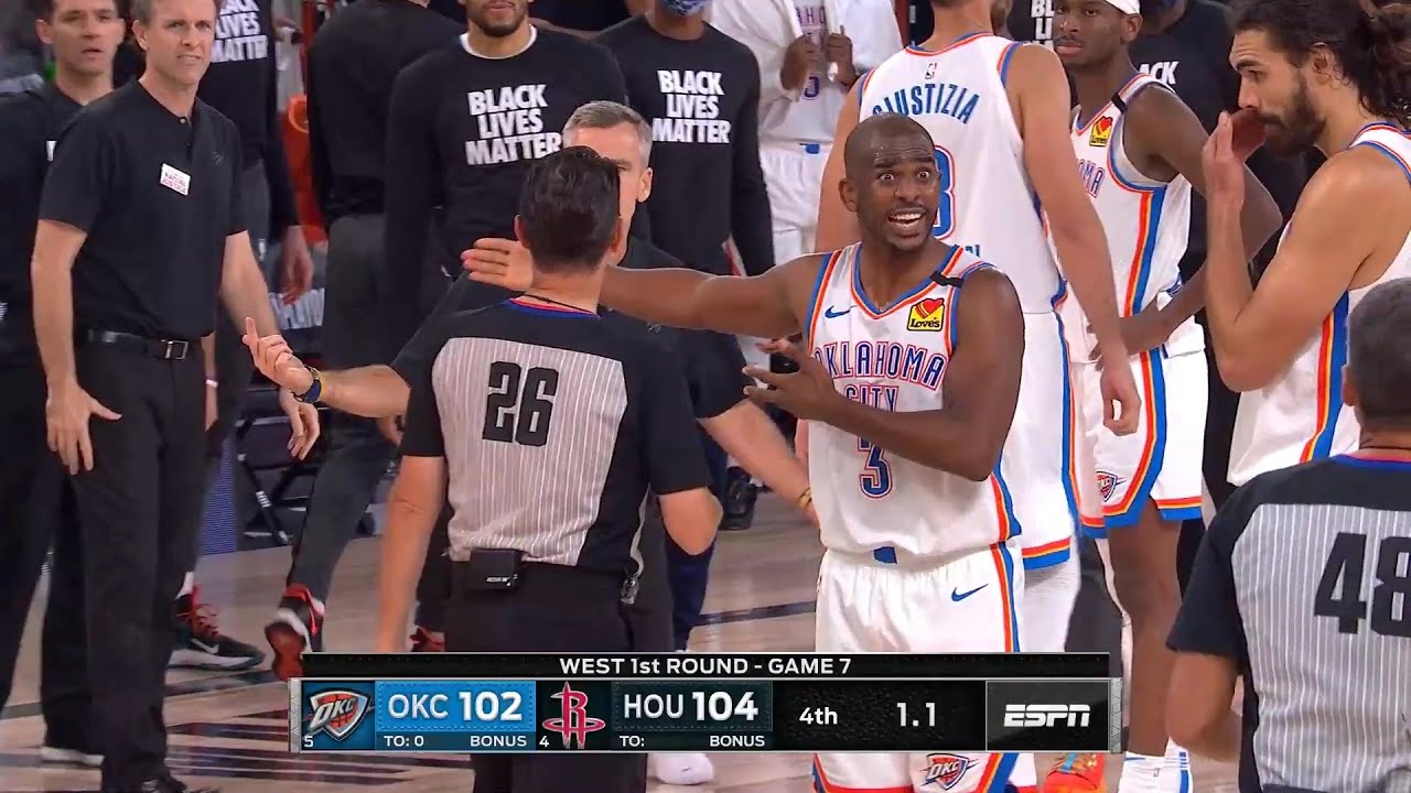 Chris Paul: "CHECK IT! CHECK IT. Man that's bulls**t" Game 7 | Rockets vs Thunder