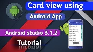 How to make CardView in Android Application Android Studio 3.1.2 Tutorial