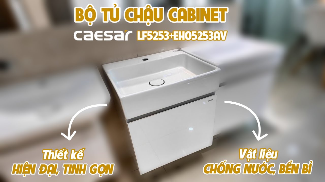 Tủ lavabo liền bàn Caesar LF5253+EH05253AV