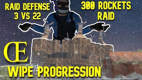 3 VS 22 RAID DEFENSE l 300 ROCKETS RAID l OE WIPE PROGRESSION l ATLAS MAIN - Rust