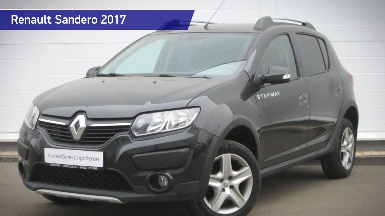 Рено в твери купить и области. Renault Sandero Stepway II 1.6 MT (102 Л.С.) черный с пробегом на снегу.