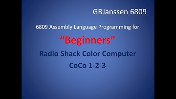 COCO 6809asm 001 - Introduction to this channel