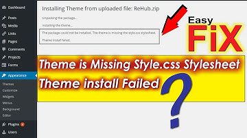 The Theme Is Missing the Style.css Stylesheet- FIX for Package Error