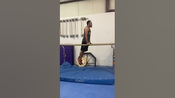 Center dismount on parallel bars