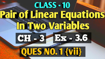 NCERT Class 10 Maths Chapter 3 Exercise 3.6 Question 1{vii} in Hindi