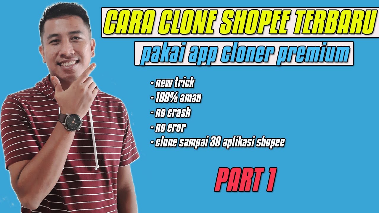 cara cloning aplikasi shopee menggunakan app cloner premium terbaru