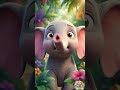 Ek Mota Hathi Jhoom Ke Chala | 3D Hindi Nursery Rhymes #Shorts