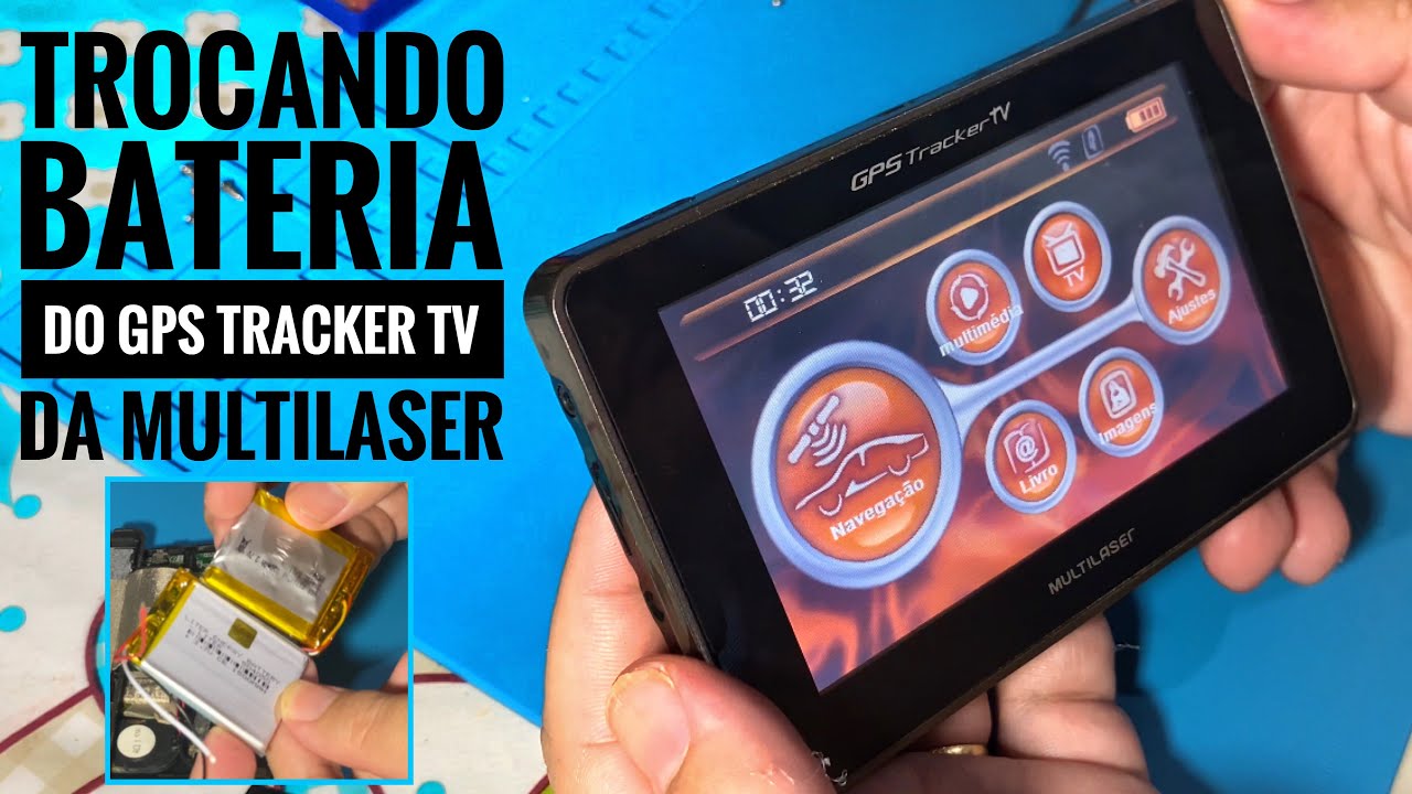 TROCANDO BATERIA DO GPS TRACKER TV 4.3 DA MULTILASER FIZ UMA
