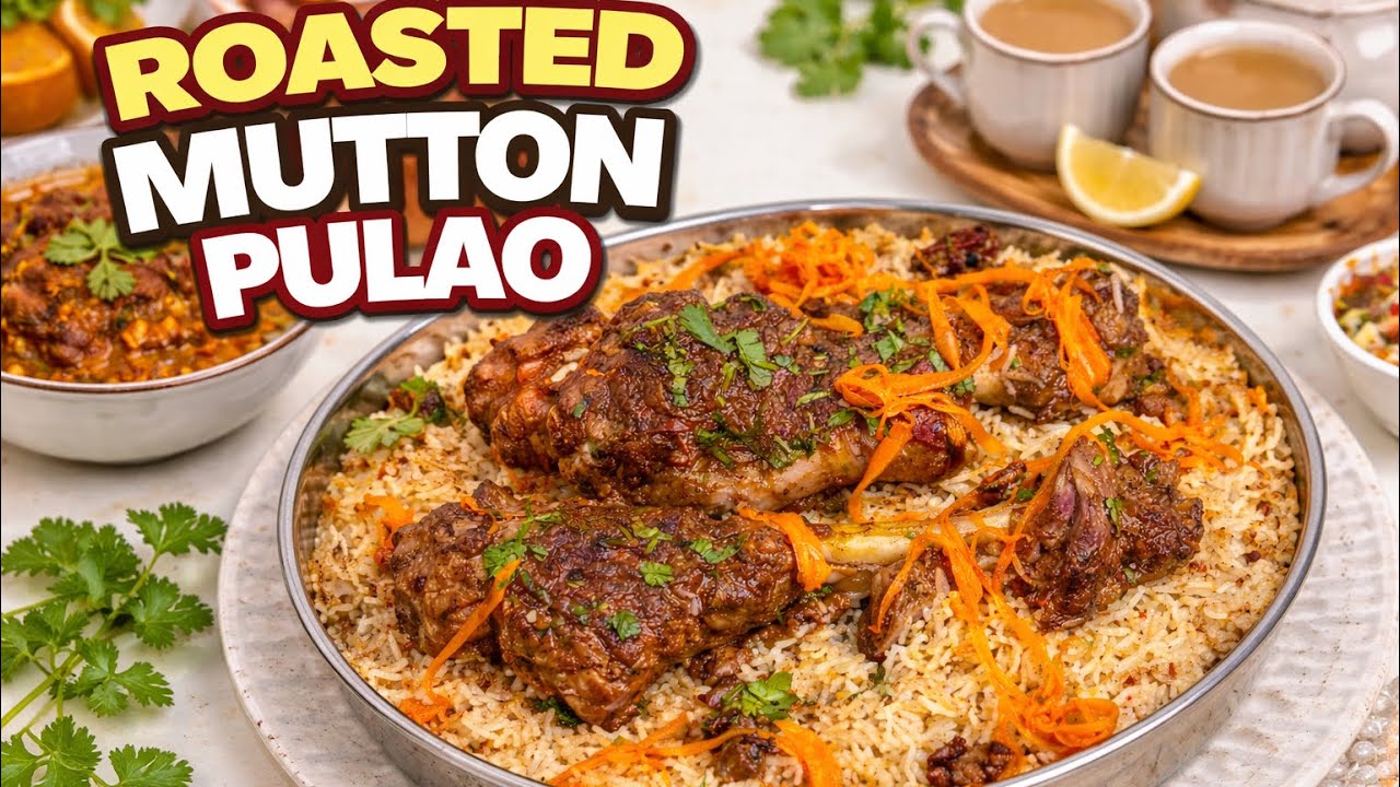 Mutton Raan Rice Arabic Style Mutton Raan Pulao Recipe | Authentic Mutton Pulao ...