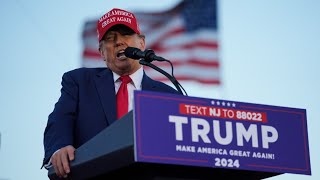 Donald Trump raises eyebrows during rally in New Jersey