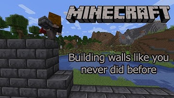 Building walls in minecraft with the new swift sneak enchantment
