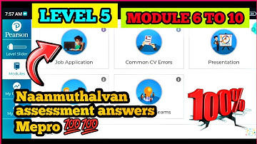 Level 5 ( Module 6 - 10 ) Mepro 1st Year Naanmuthalvan Assessment Answers💯 #naanmudhalvan